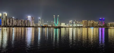 夜幕下的钱塘江美景12