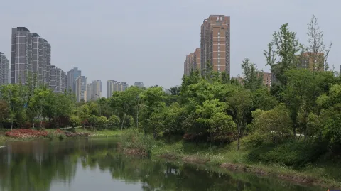 杭州国际博览中心南侧景色