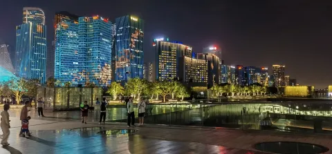 夜幕下的钱塘江美景15