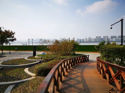 滨江公园一景