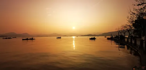 西湖，黄昏日落11