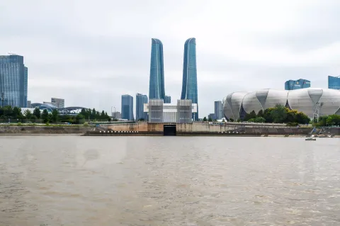 钱塘江过江轮渡上看两岸风景11
