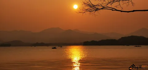 西湖，黄昏日落9