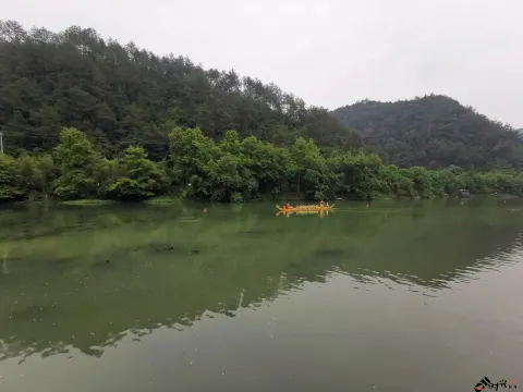 浦江茜溪悠谷，赛龙舟