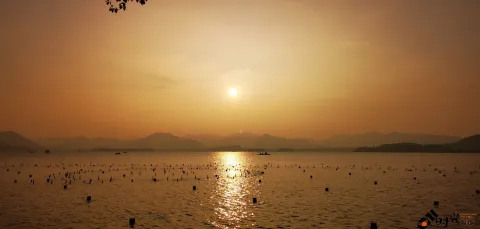 西湖，黄昏日落20