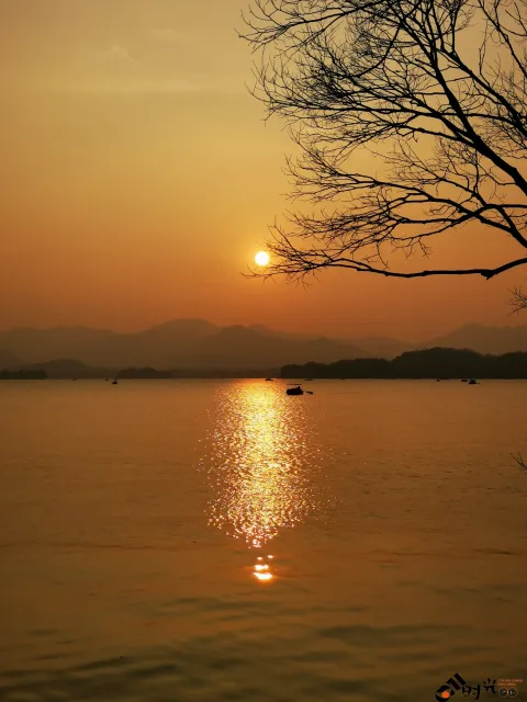 西湖，黄昏日落6