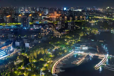 摩天轮上，饱览金鸡湖夜色11