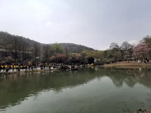 游玩太子湾公园的游人如潮
