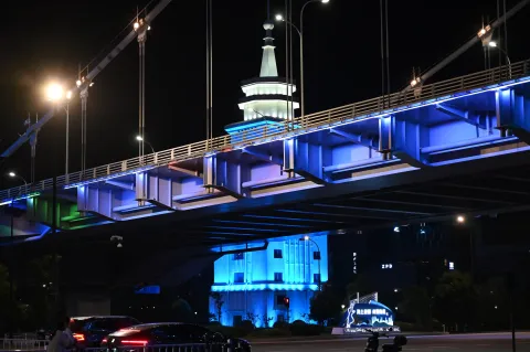 舟山港岛大桥夜景7