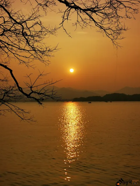 西湖，黄昏日落5