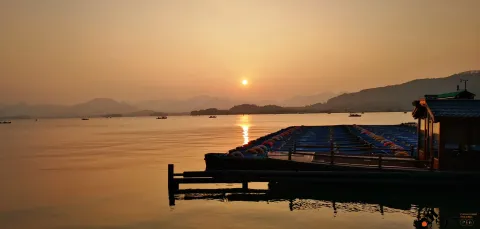 西湖，黄昏日落3