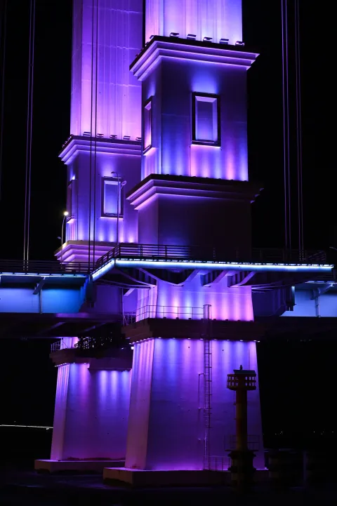 舟山港岛大桥夜景6