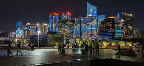 夜幕下的钱塘江美景14