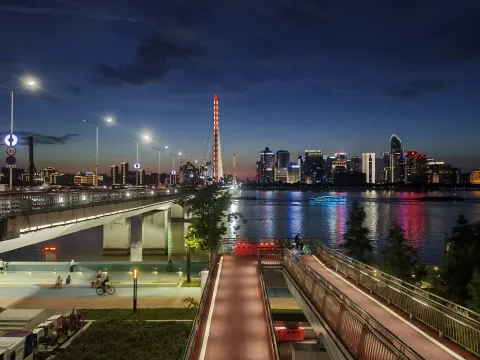 夜幕下的钱塘江美景4