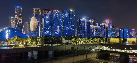 夜幕下的钱塘江美景13
