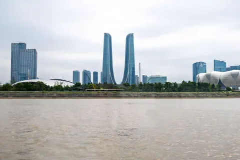 钱塘江过江轮渡上看两岸风景9
