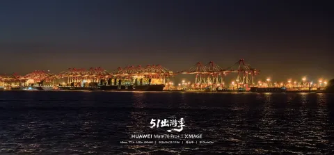 夜晚的洋山港3