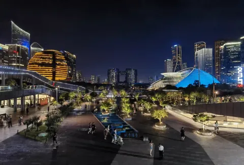 夜幕下的钱塘江美景11