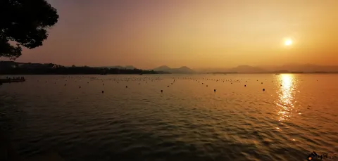 西湖，黄昏日落16