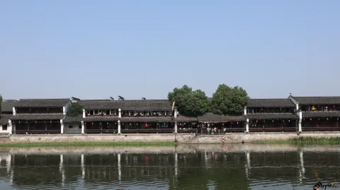 塘栖古镇，运河两岸景色
