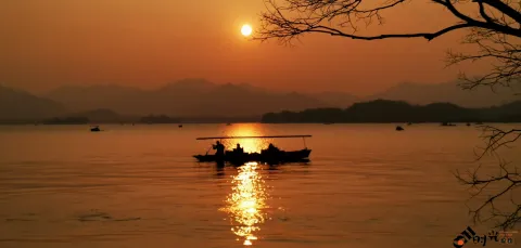 西湖，黄昏日落8