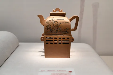 杭州中国茶叶博物馆-紫砂壶展品8