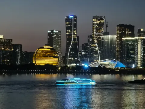 夜幕下的钱塘江美景3
