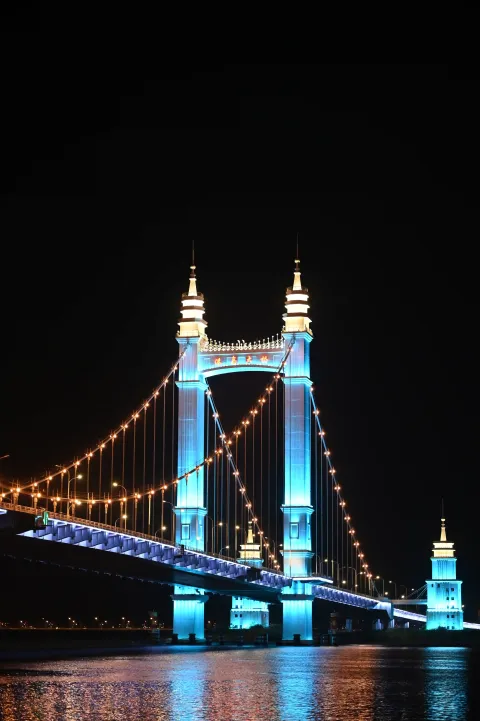 舟山港岛大桥夜景5