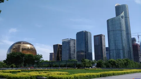 周末游玩钱江新城