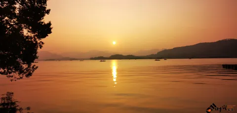 西湖，黄昏日落4